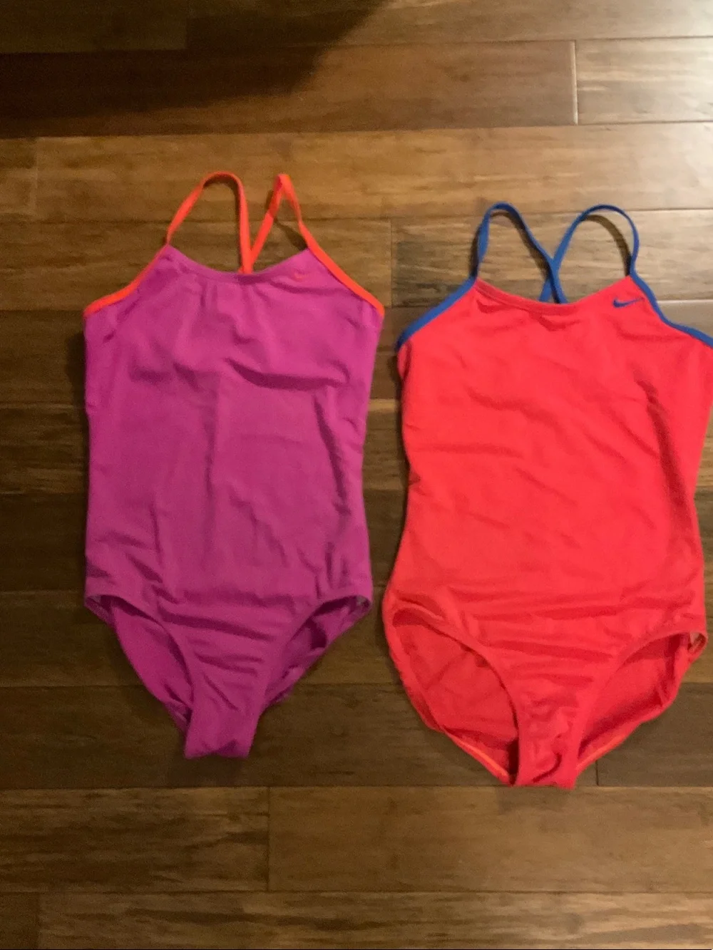 Nike Girls' Pink and Coral One-Piece Swimsuits - Pack of 2